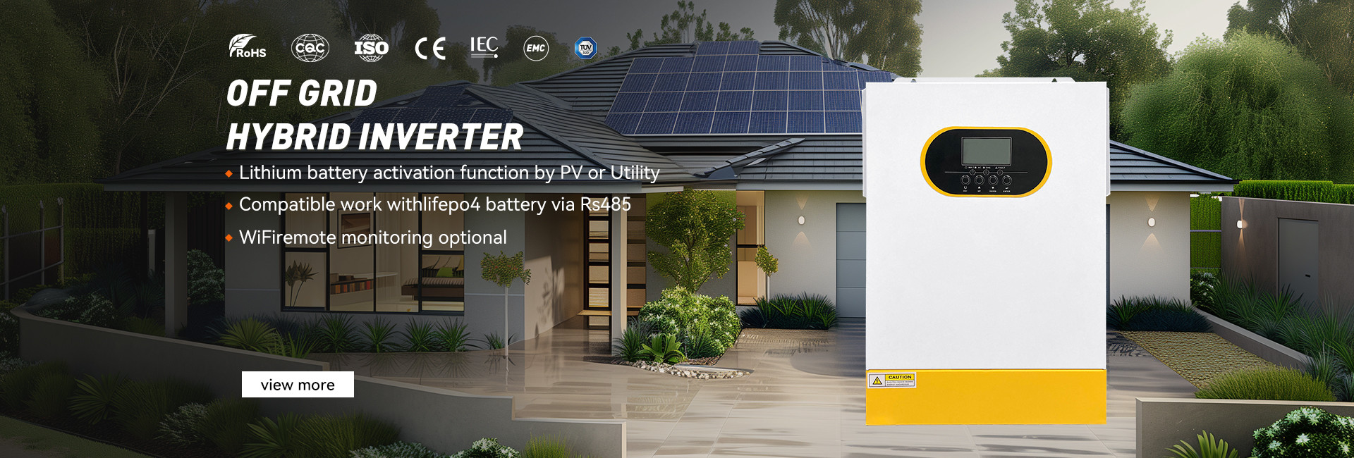 کیفیت اینورتر خورشیدی هیبریدی خارج از شبکه کارخانه