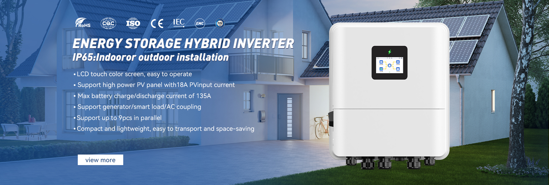 کیفیت اینورتر خورشیدی هیبریدی خارج از شبکه کارخانه