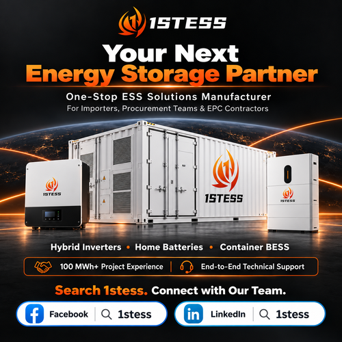 Latest company news about 1stess را در فیس بوک و لینکدین پیدا کنید | راه حل های ذخیره انرژی