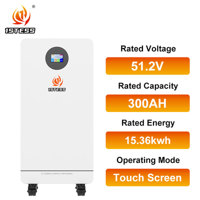 51.2V 300Ah 15.36kWh باتری ذخیره انرژی Lifepo4 باتری لیتیوم برای انرژی خانگی