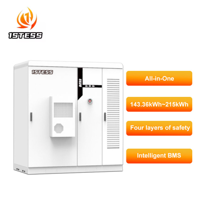سیستم ذخیره سازی انرژی سفارشی 46kwh-215kwh نصب داخلی یا خارجی برای کاربردهای صنعتی و تجاری