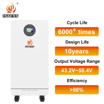 باتری خورشیدی لیتیوم 300Ah 15.36kWh Lifepo4 باتری موبایل 51.2V سیستم ذخیره انرژی خانگی -20°C تا 55°C