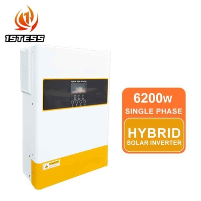 محدوده ولتاژ ورودی قابل قبول 170-280VAC برای کامپیوتر شخصی 6.2kW اینورتر خورشیدی تک فاز با باتری 48 ولت و MPPT