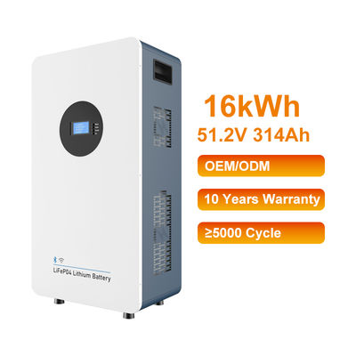 همه در یک باتری خانه 51.2V 314Ah 16kWh سیستم ذخیره انرژی خورشیدی قابل جمع و جور