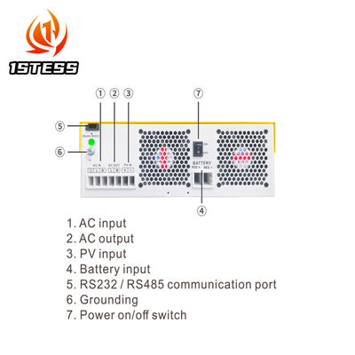 24V 48V 3.5kw 5.5kw 6.2kw Single Phase Off Grid Solar Inverter Pure Sine Wave MPPT Intelligent Fan Coolng System
