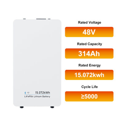 Modular All in One Wall Mounted Energy Storage Battery 48V 314Ah 15kWh Lifepo4 Lithium Battery Pack Parallel Support