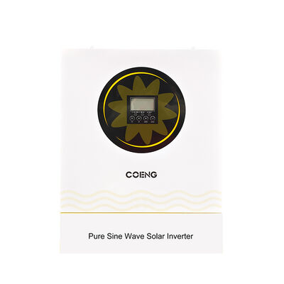 24 ولت 48 ولت اینورتر هیبریدی خورشیدی از شبکه تک فاز MPPT 3.5kw 5.5kw 6.2kw طراحی پوشش گرد و غبار موج سینوس خالص