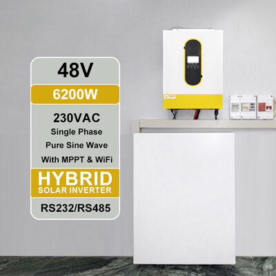 6200W Output 6500W PV Input 48V Single Phase Pure Sine Wave Solar Inverter MPPT High Voltage for Home Appliances